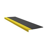 Protiskluzový sklolaminátový profil na schod – široký, černá/žlutá, 100 cm
